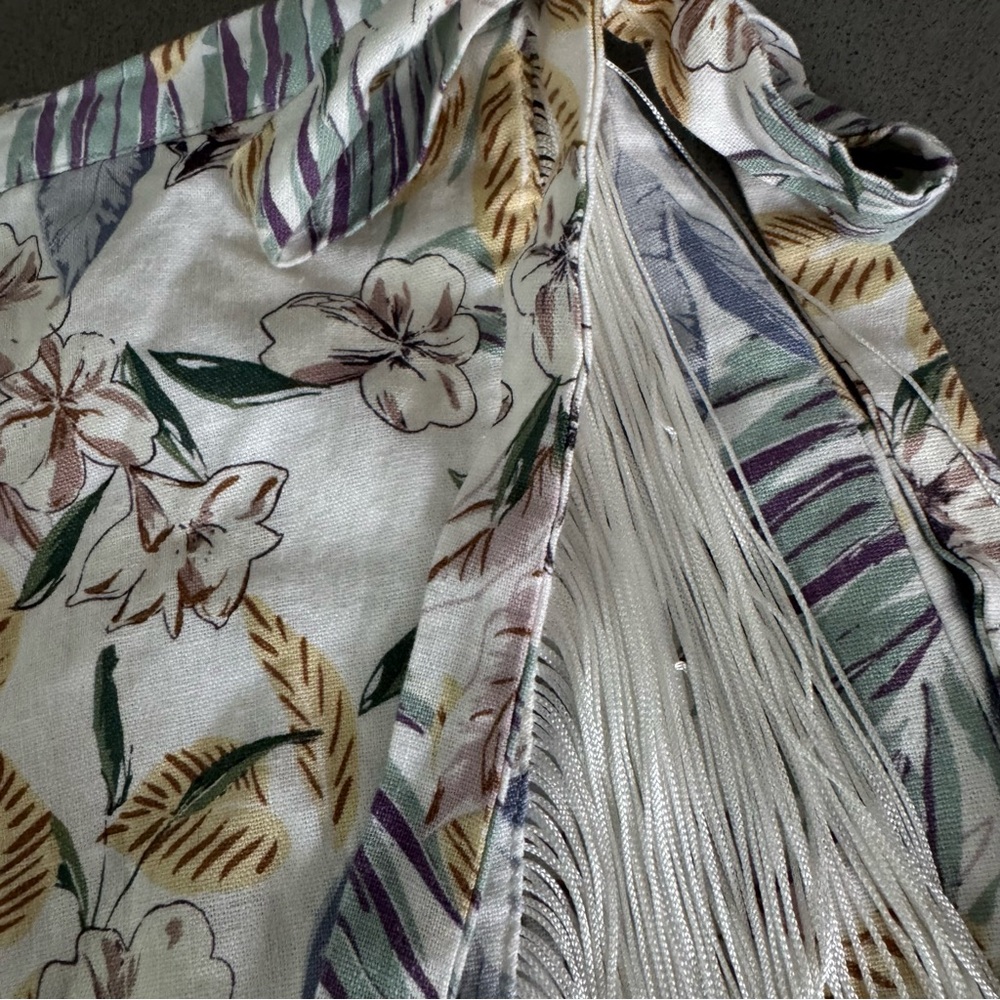 Sigrid Olsen Floral Fringe Wrap Skirt - Picture 3 of 8